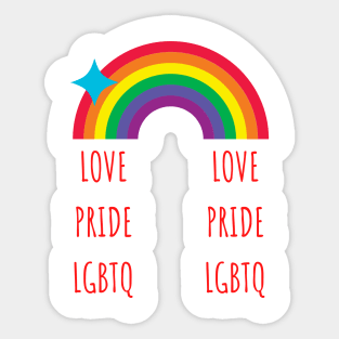 LGBTQ Pride Love Design Sticker